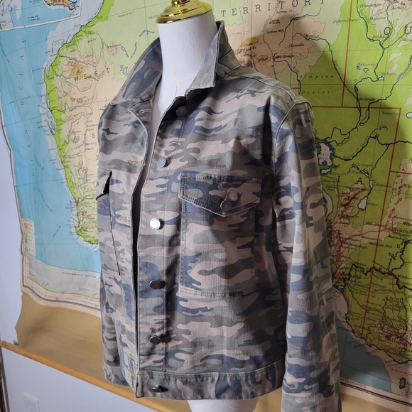Liverpool Los Angeles Camo Print Jacket. Size M. Coat Biker Blokecore Military - Picture 3 of 6